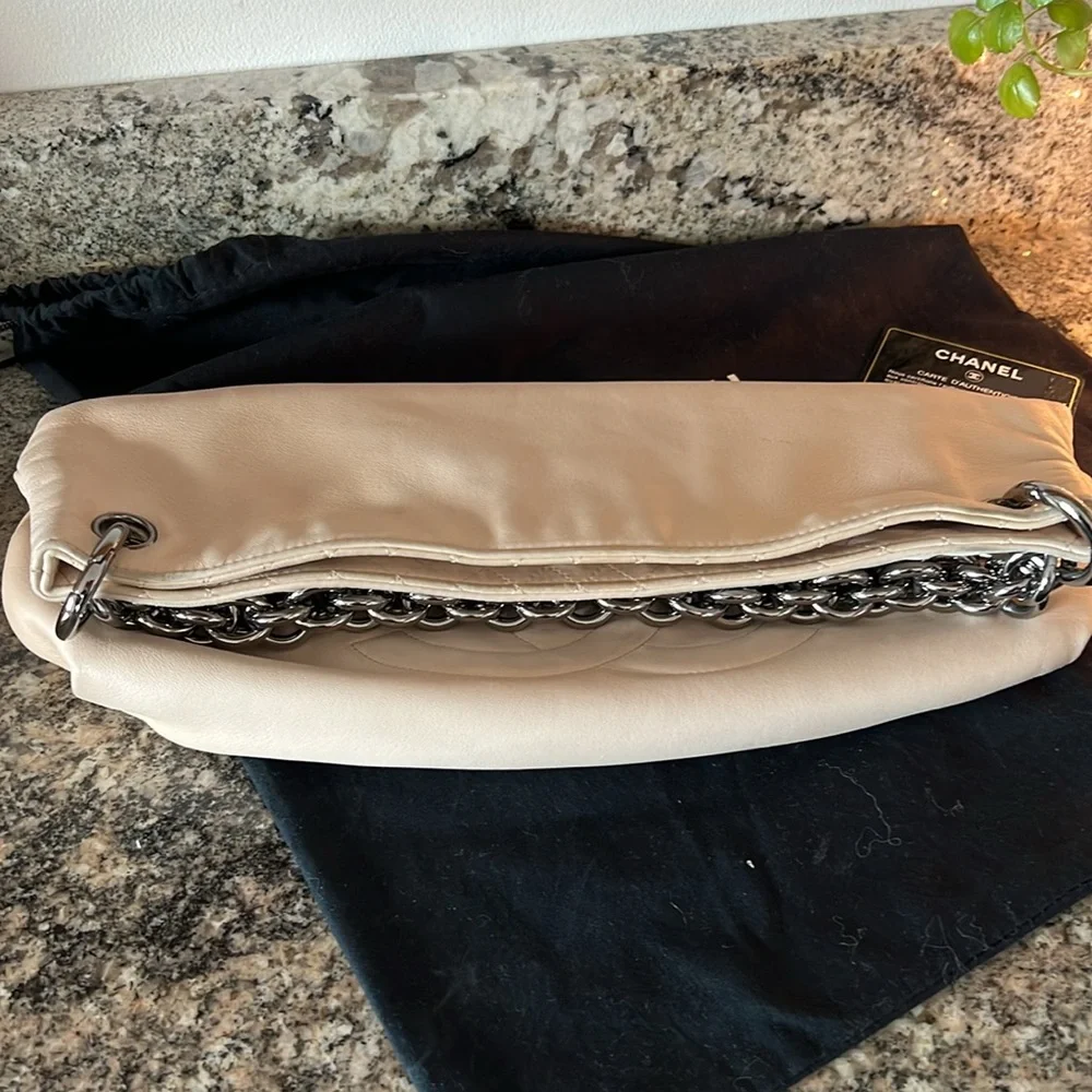CHANEL lambskin beige